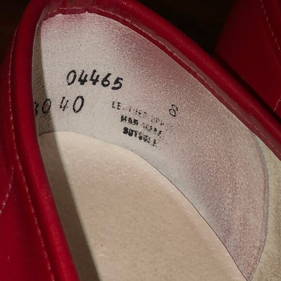 Johansen Preppy Academia Studious Preppy Academia Red Leather Penny Loafers - Picture 4 of 10